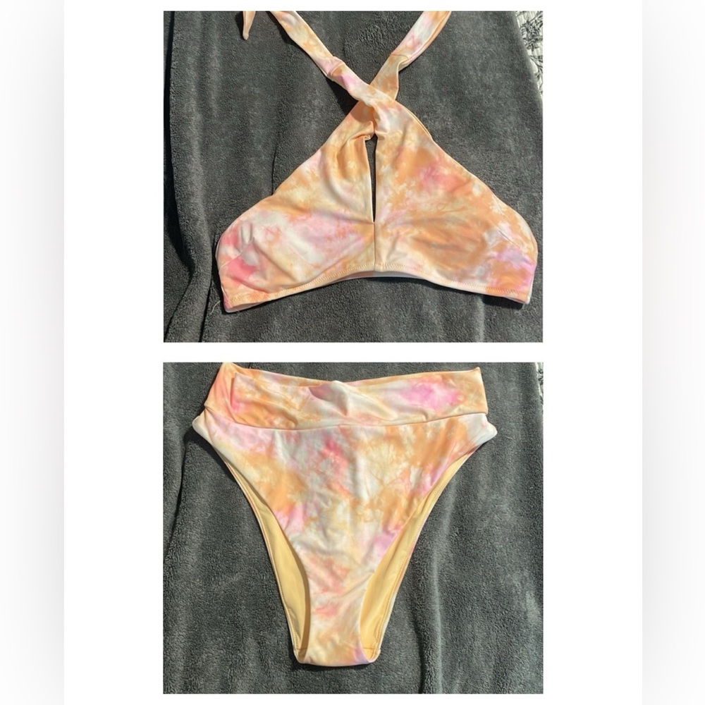 Aerie halter bikini high waist bottoms size M/L